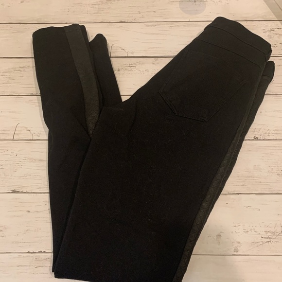 Zara black jeggings leggings with zipper medium - Picture 8 of 9